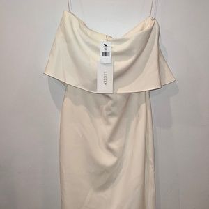 White strapless dress